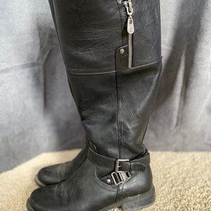 black knee high boots